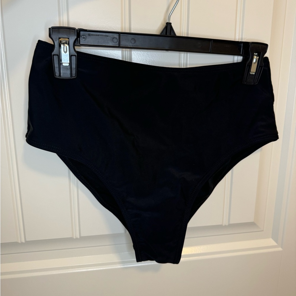 Beach Joy high waisted women’s black swim bottoms